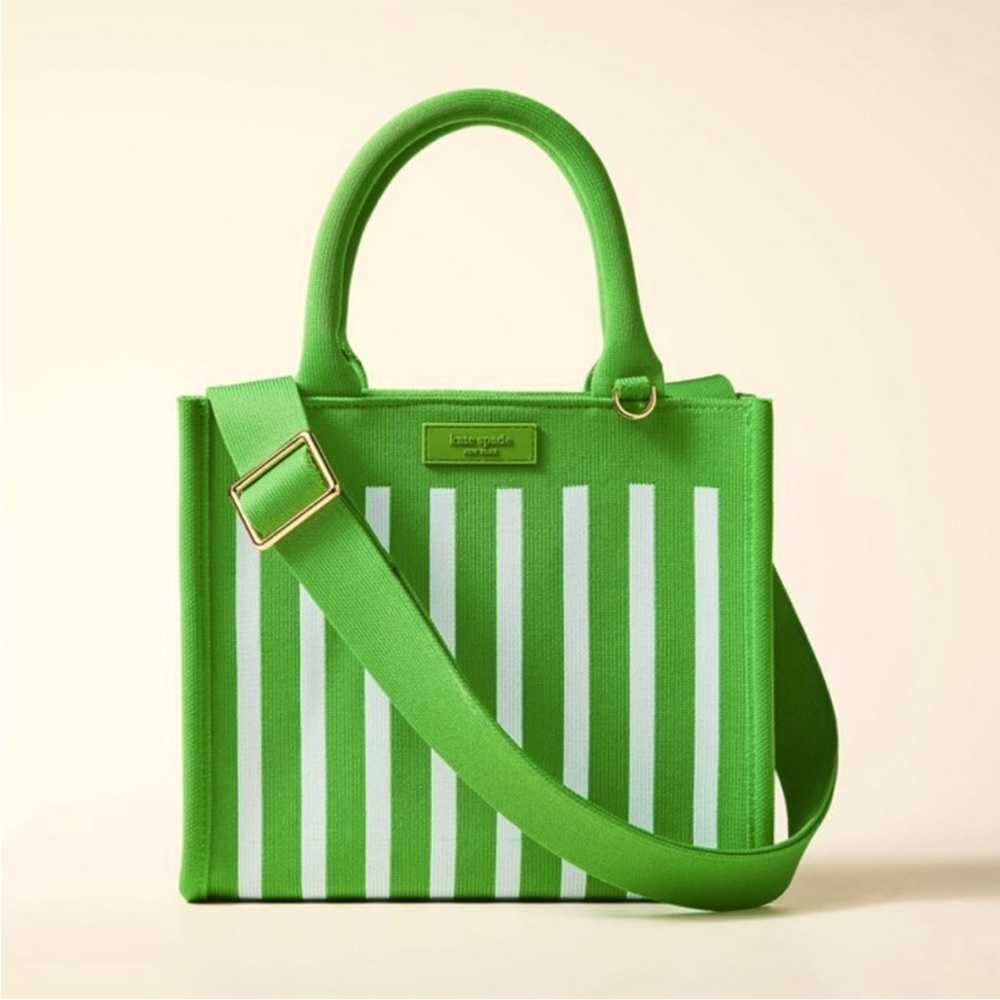 Kate Spade x Target Green Striped Tote Bag